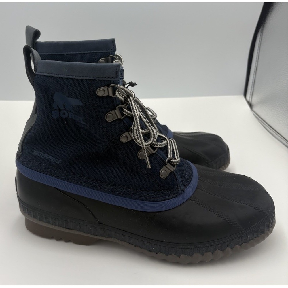 Sorel‎ Cheyanne II Short Nylon Duck Boots Collegiate Navy 7 New
